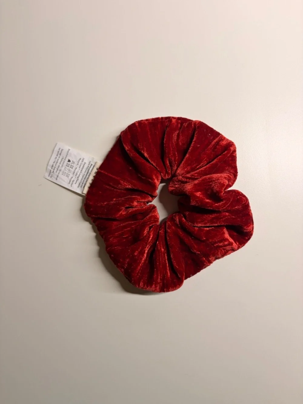 Sézane Red Crushed Velvet Maxi Scrunchie